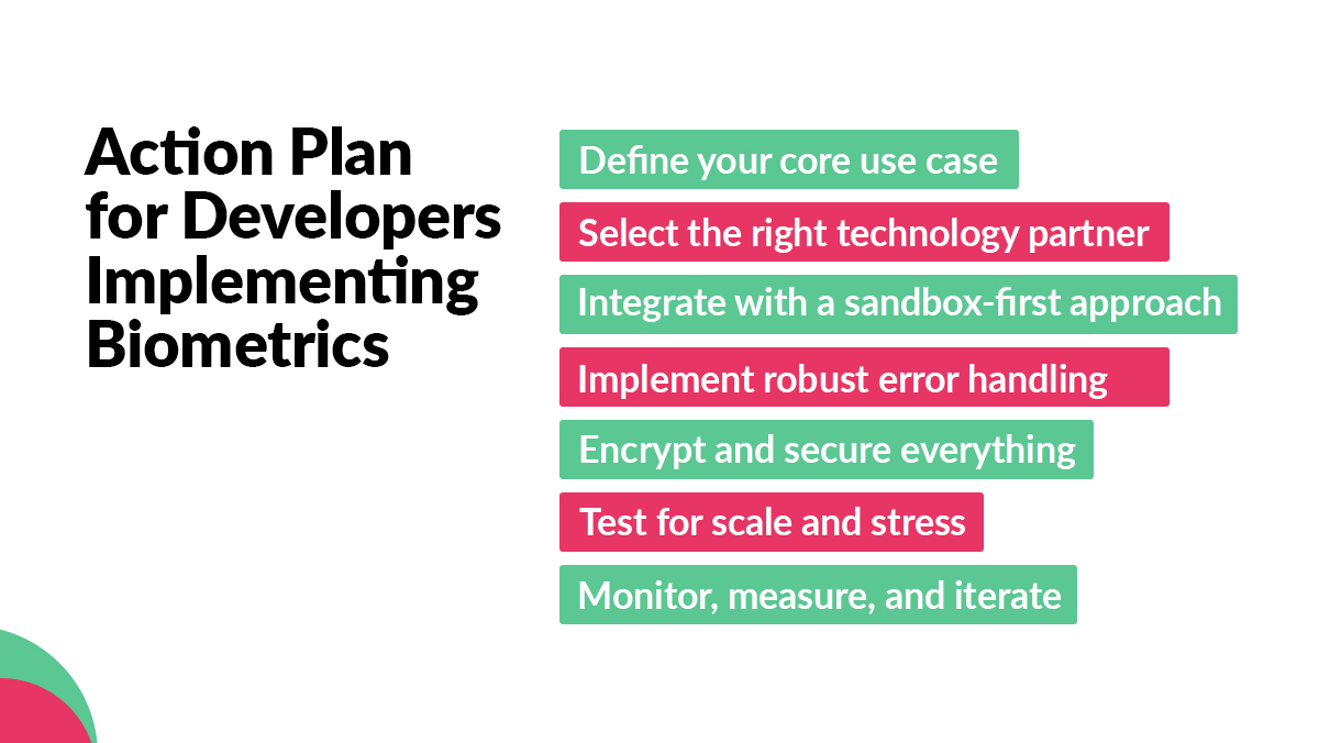Action Plan for Developers Implementing Biometrics